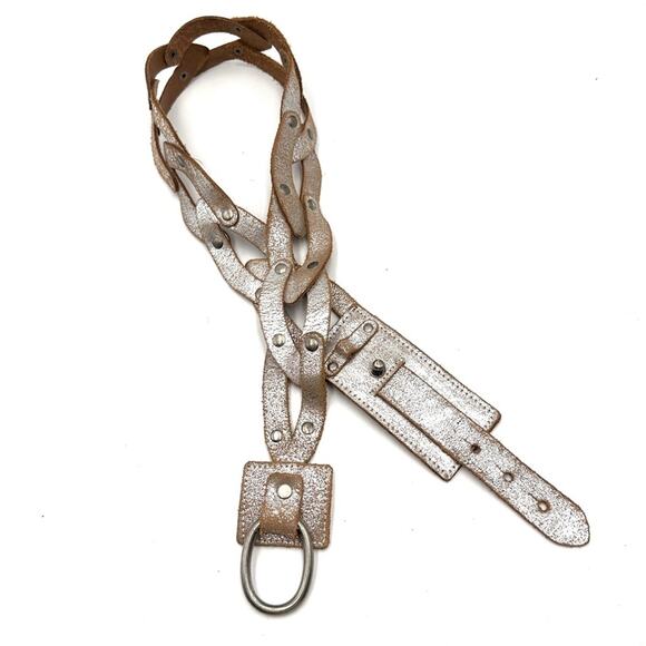 BOHO-HIPPIE |J.C. PENNEY - Women\'s FASHION Belt - SILVER LINKED Leather - Size M main image 10